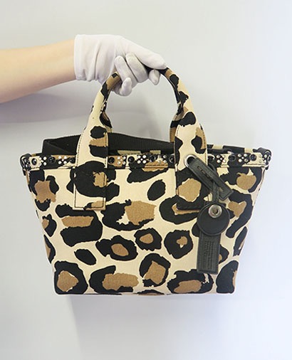 Leopard Embellished Tote, front view